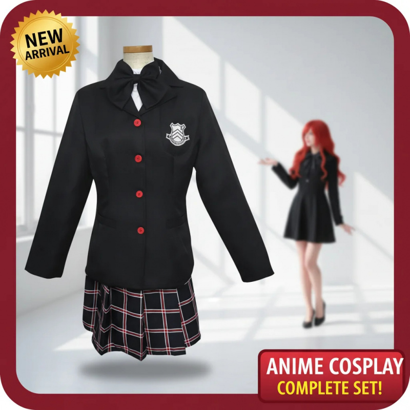Anime Cosplay With Red Hair - ▶❤Persona 5 Kasumi Yoshizawa Cosplay Costume