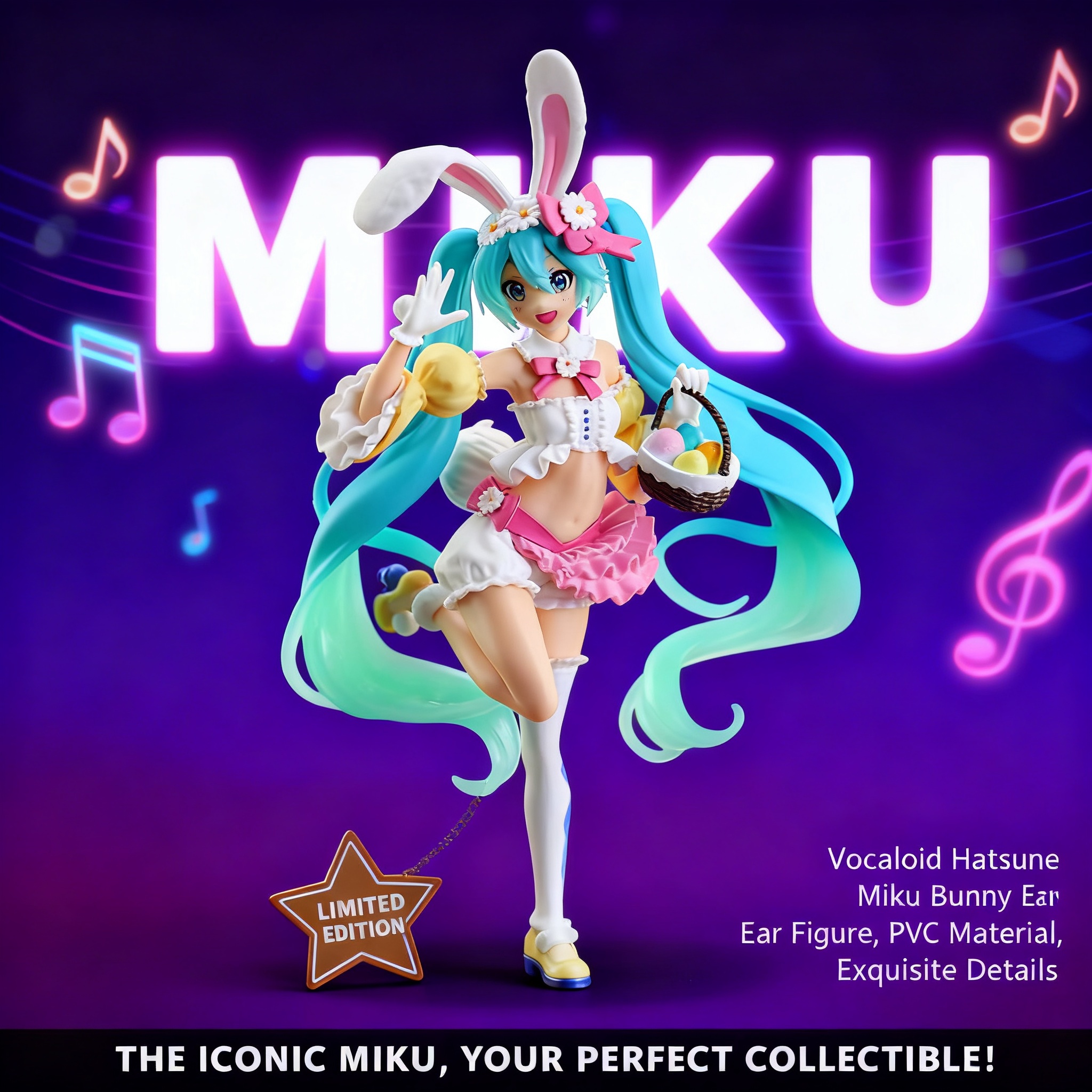 Hatsune Miku Figure Anime Doll - Anime Cosplay Bunny 评论和价格