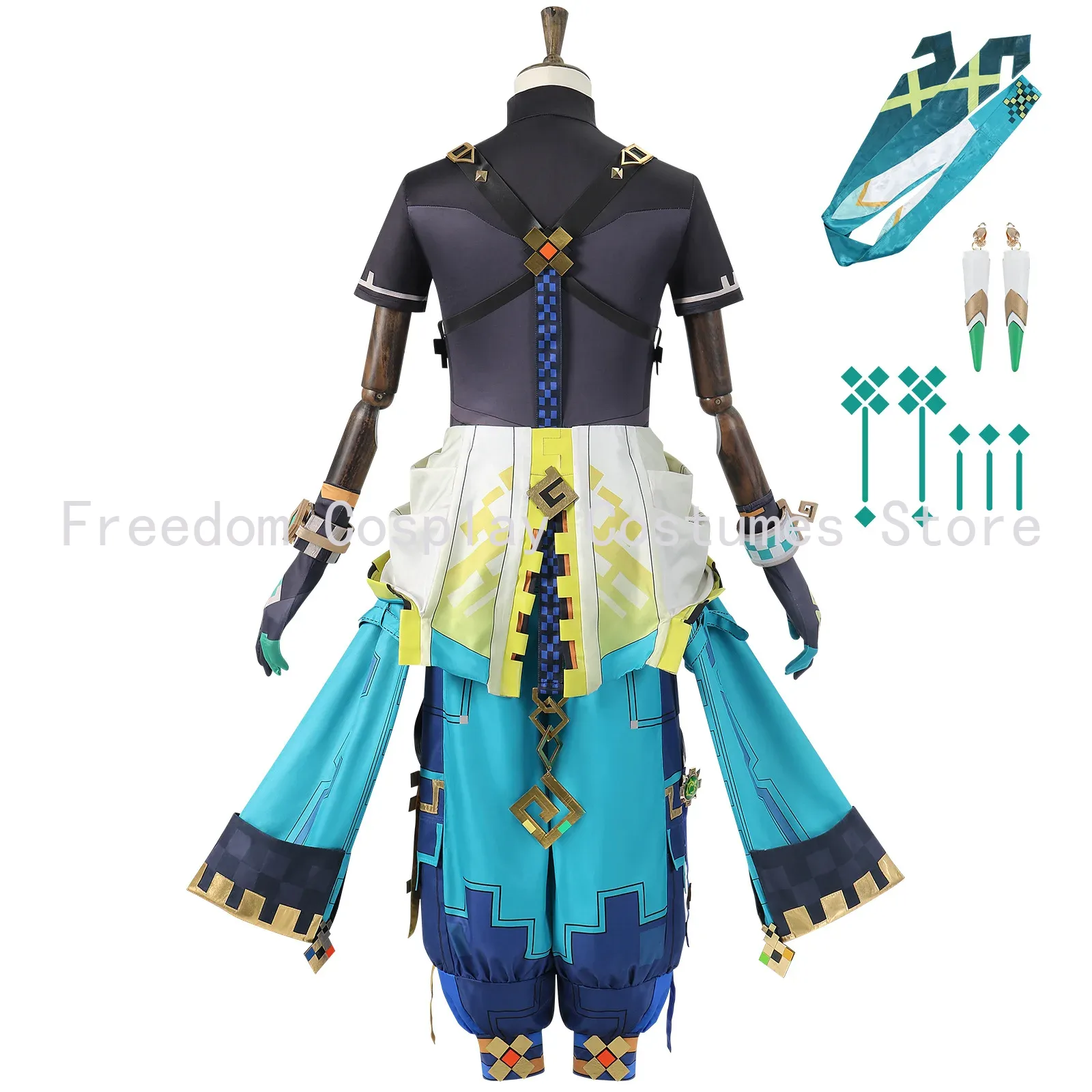 Game Genshin Impact Kinich Cos - Anime Cosplay Wig 评论和价格
