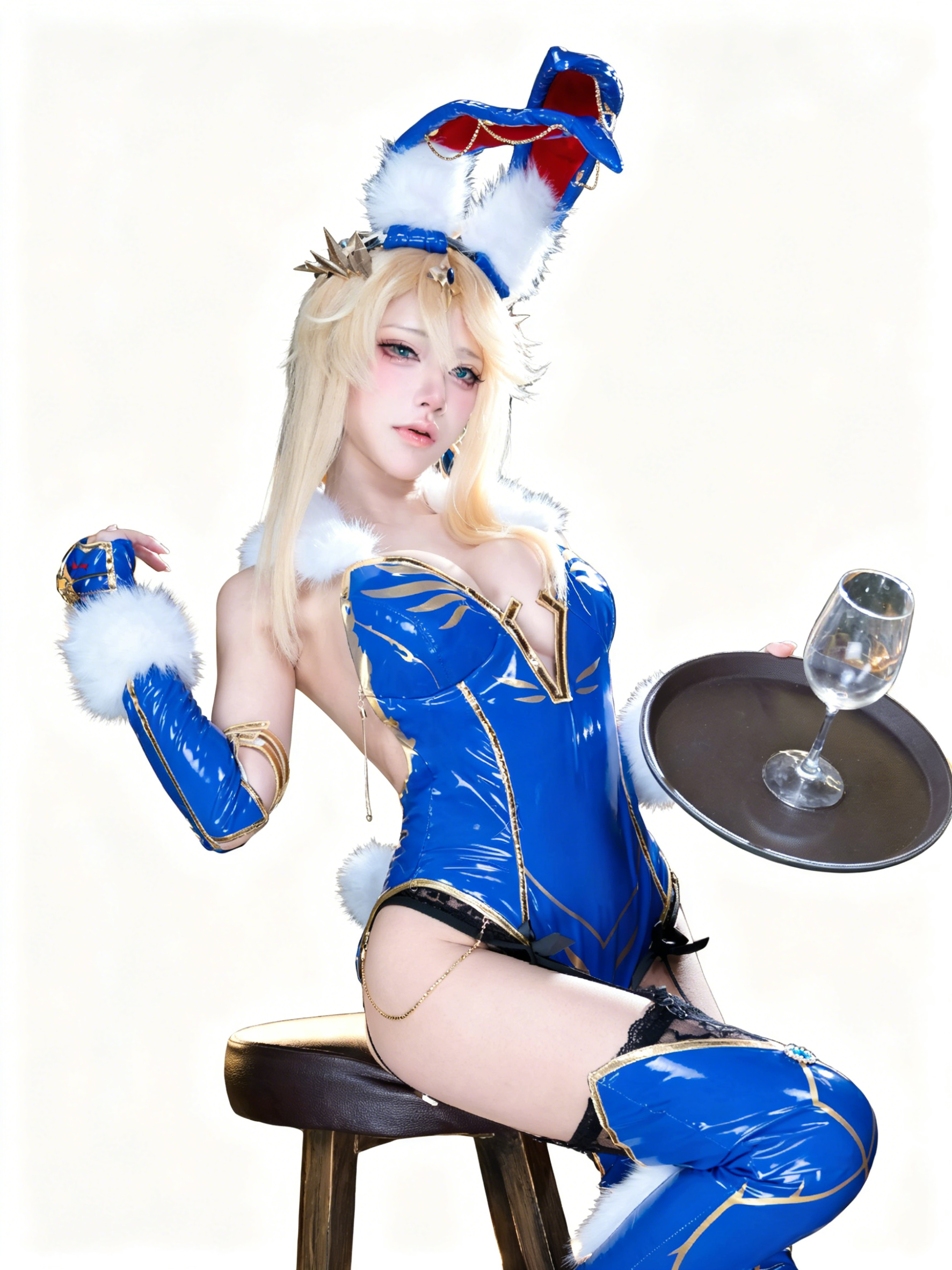 FGO Lancer Artoria Bunny Girl  - Anime Cosplay Bunny 评论和价格