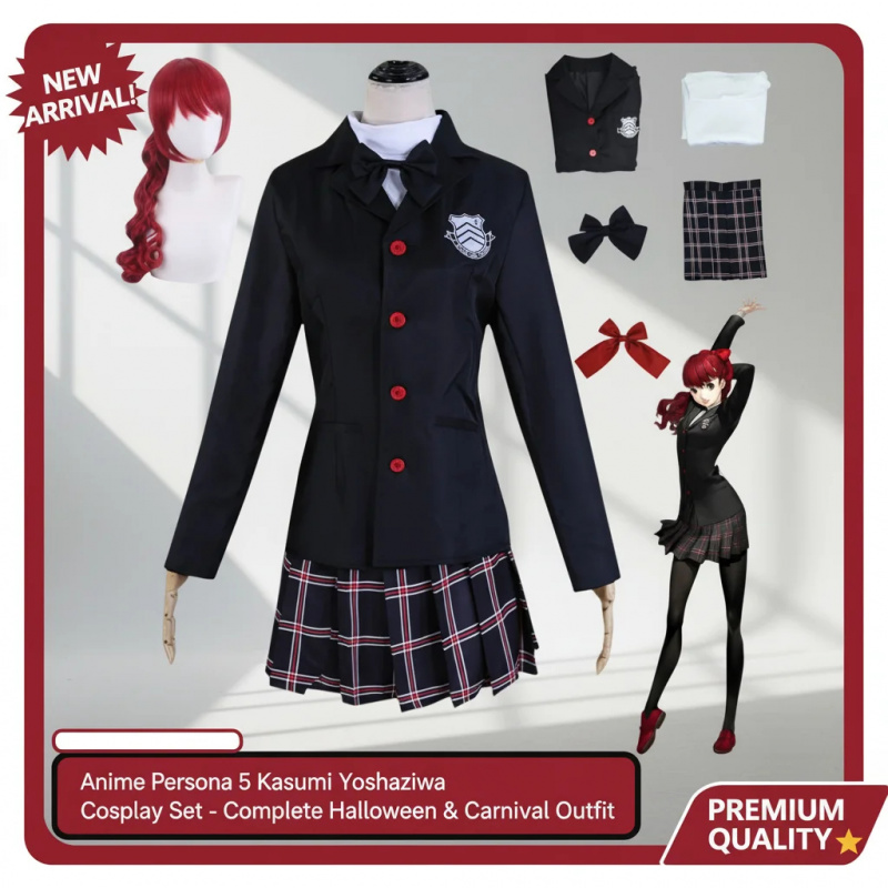 ▶❤Persona 5 Kasumi Yoshizawa C - Anime Cosplay With Red Hair 评论和价格