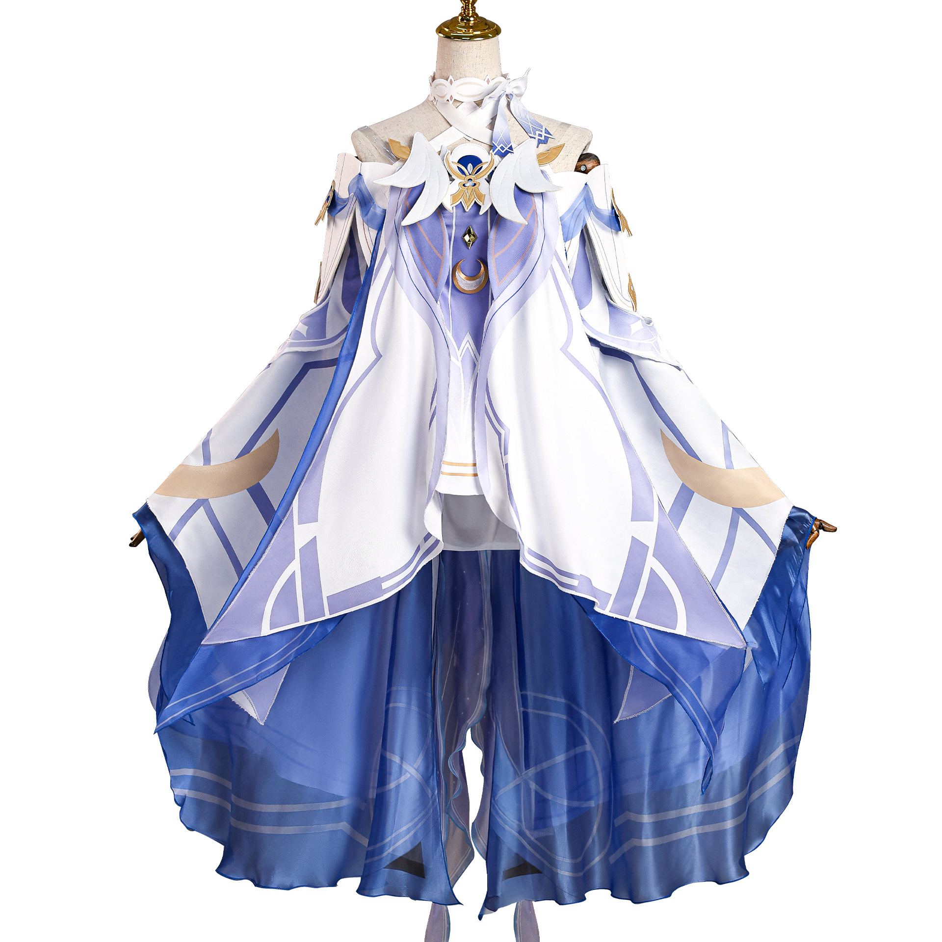 Game Genshin Impact  Columbina - Anime Cosplay Wig 评论和价格