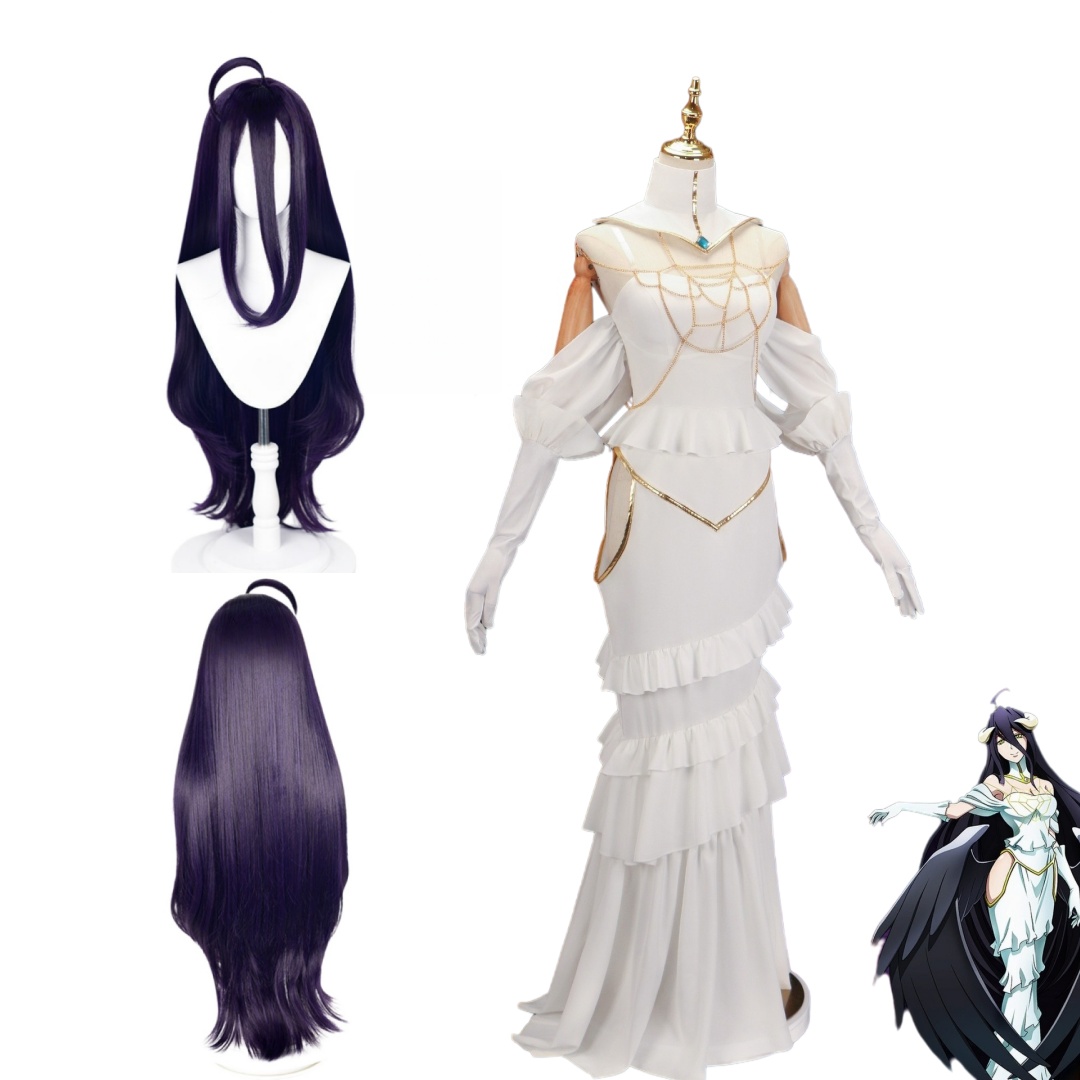 Overlord Arubedo Pure-White De - Anime Cosplay Wig 评论和价格