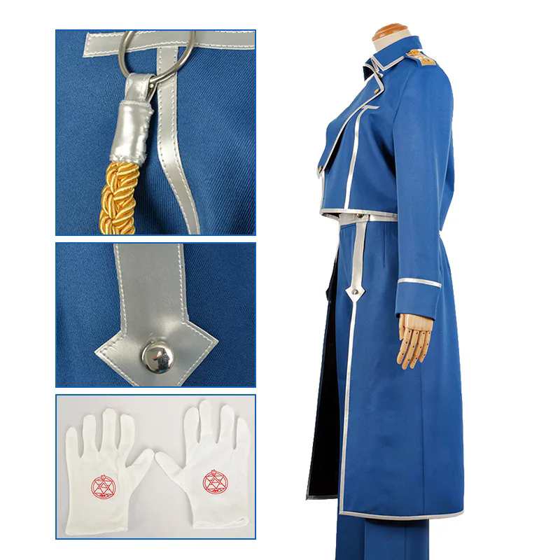 New Anime Alchemist Roy Mustan - Fullmetal Alchemist Coat 评论和价格