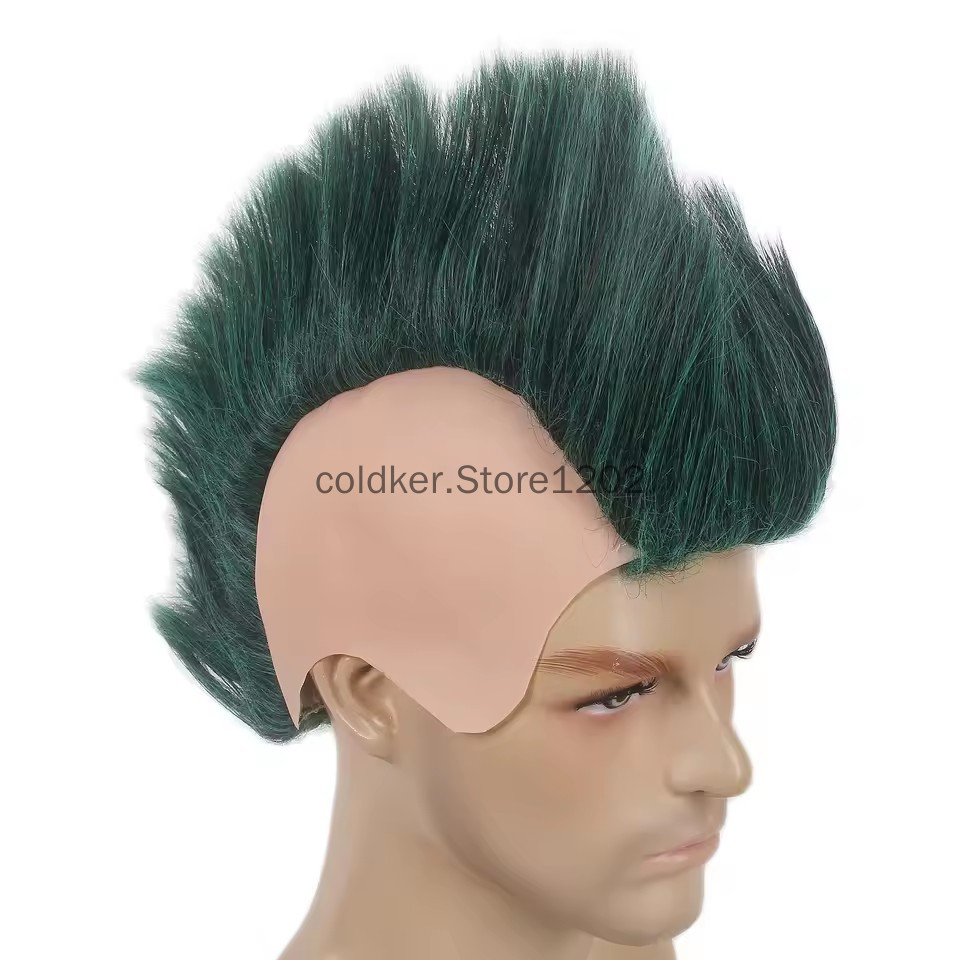 Men's Punk Mohawk Spiky Wig Re - Anime Cosplay With Red Hair 评论和价格