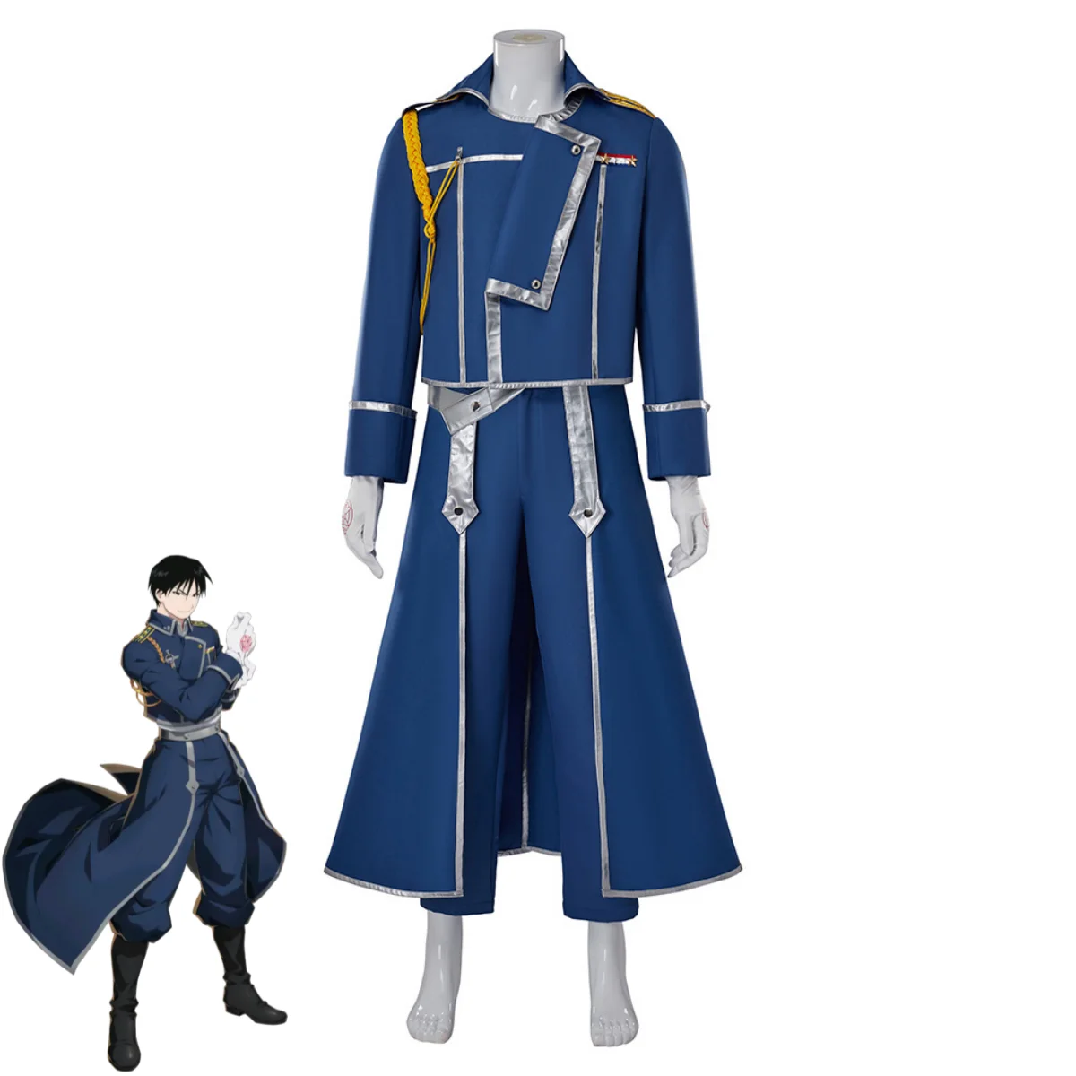 Blue Fight Military Uniform Co - Fullmetal Alchemist Coat 评论和价格